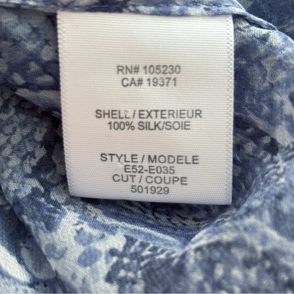 Equipment Snake Print Silk Shirt XS Blue Button Front - Picture 7 of 9
